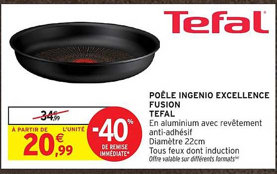 POÊLE INGENIO EXCELLENCE FUSION TEFAL