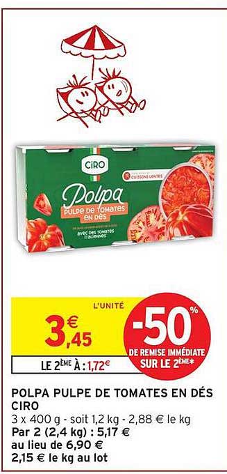 POLPA PULPE DE TOMATES EN DÉS CIRO