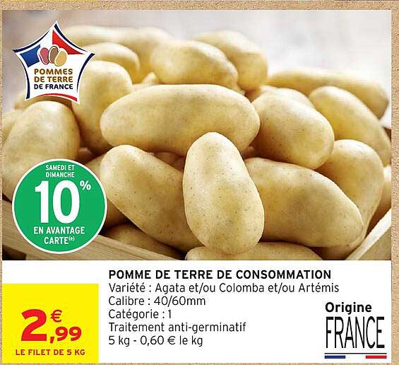 POMME DE TERRE DE CONSOMMATION