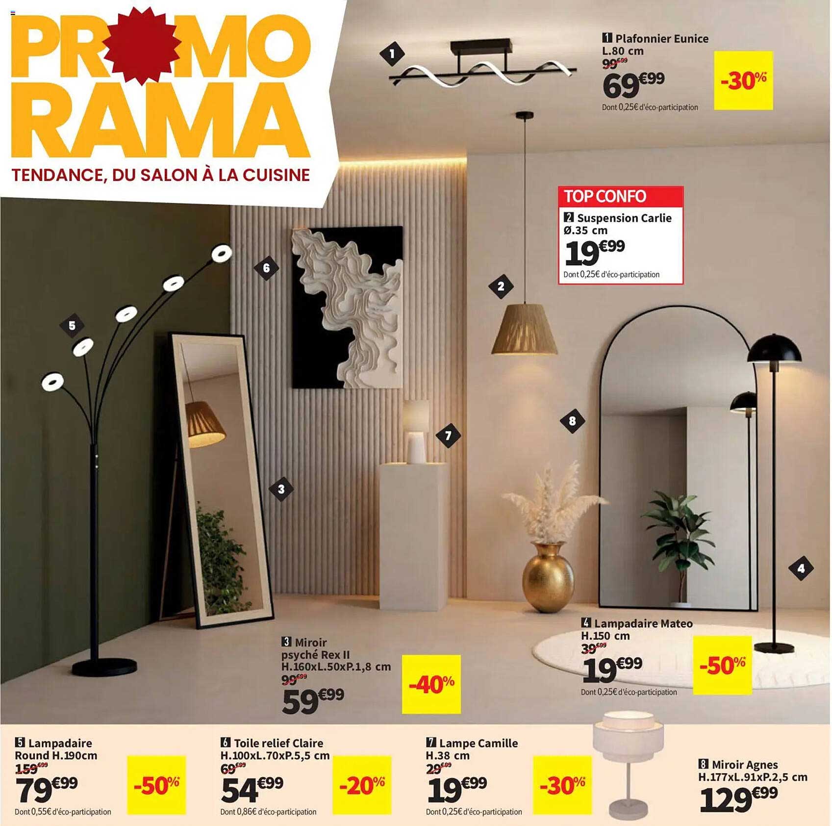 PROMO RAMA TENDANCE, DU SALON À LA CUISINE