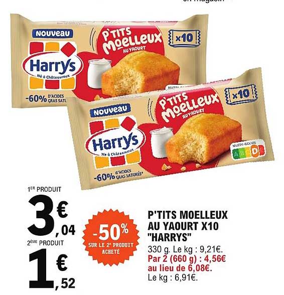 P'TITS MOELLEUX AU YAOURT X10 "HARRYS"