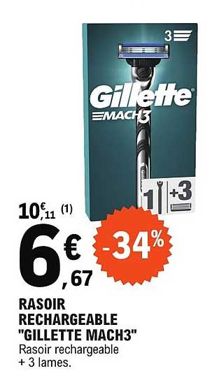 RASOIR RECHARGEABLE "GILLETTE MACH3"