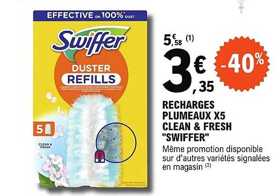 RECHARGES PLUMEAUX X5 CLEAN & FRESH "SWIFFER"