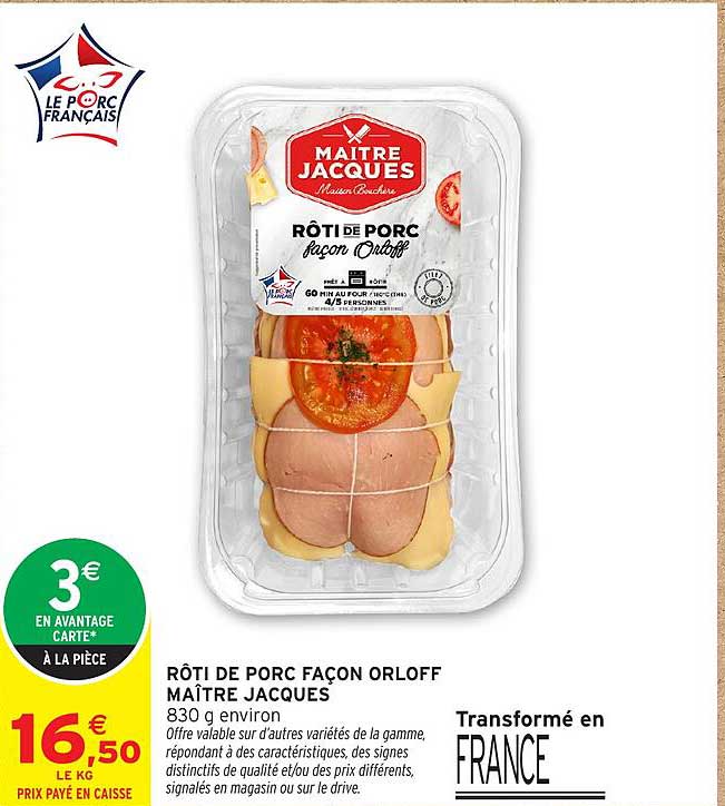 RÔTI DE PORC FAÇON ORLOFF MAÎTRE JACQUES