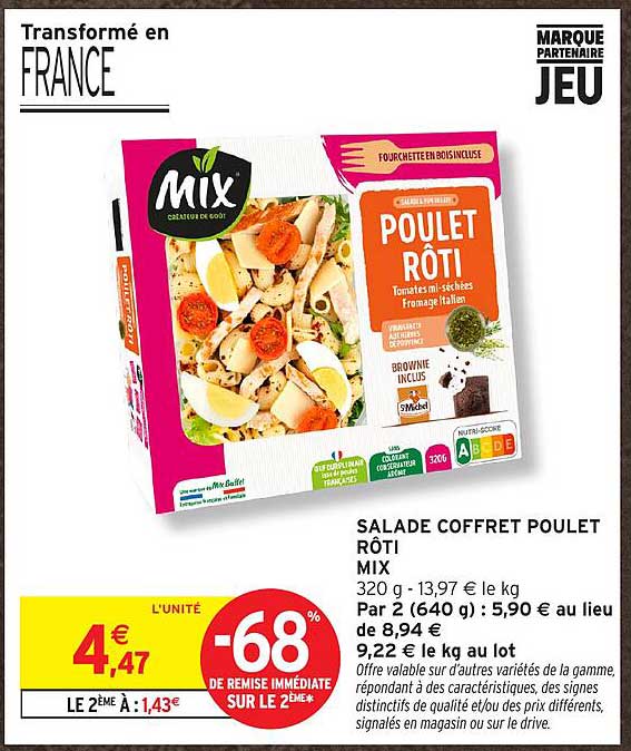 SALADE COFFRET POULET RÔTI MIX