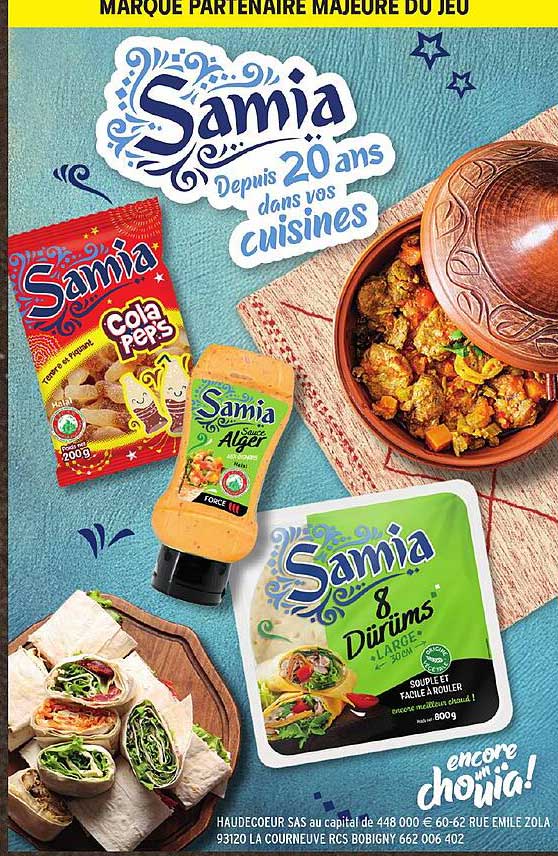 Samia Depuis 20 ans dans vos cuisines