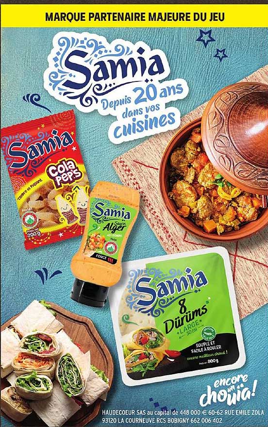 Samia depuis 20 ans dans vos cuisines