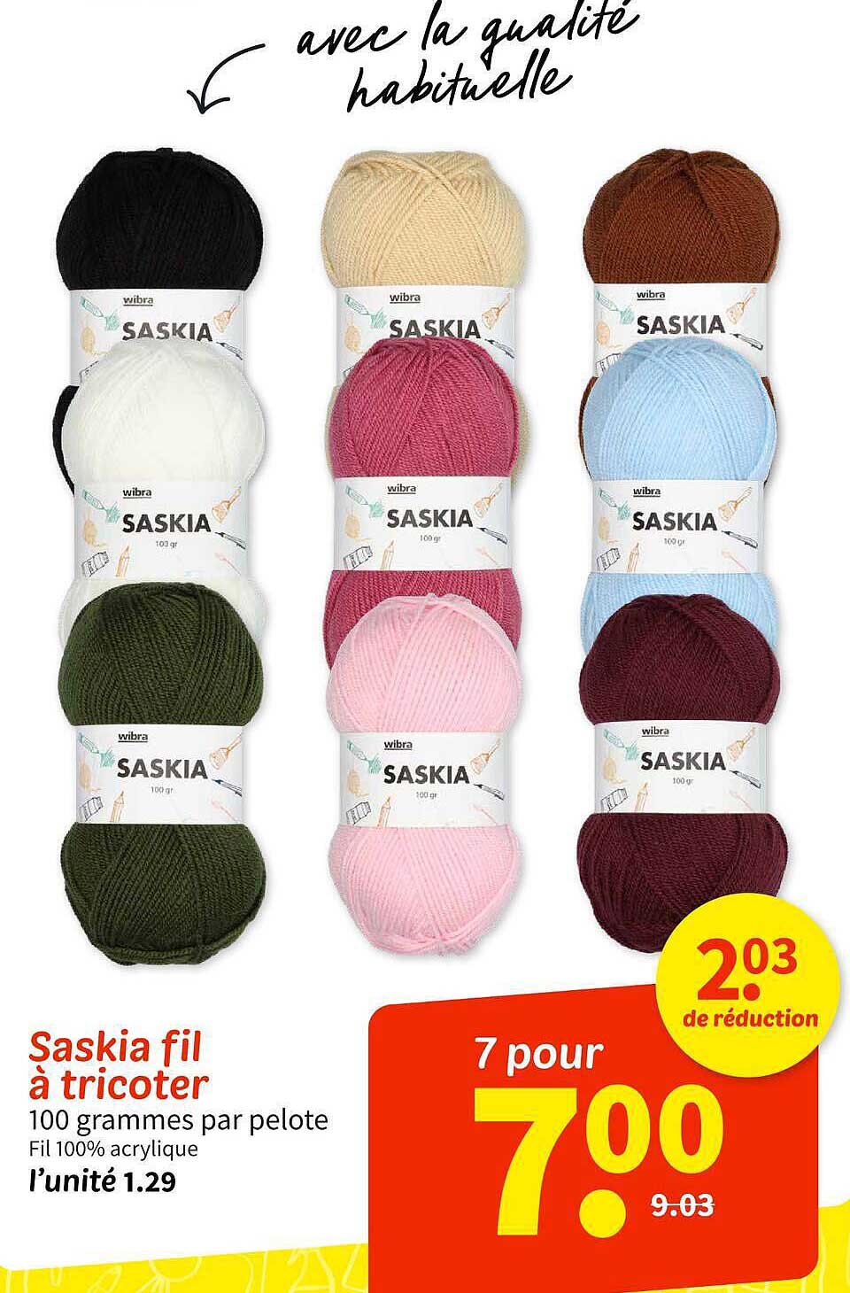 Saskia fil à tricoter