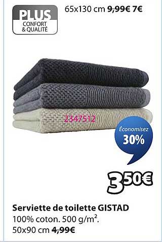 Serviette de toilette GISTAD