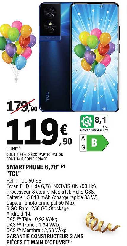 SMARTPHONE 6,78" "TCL"