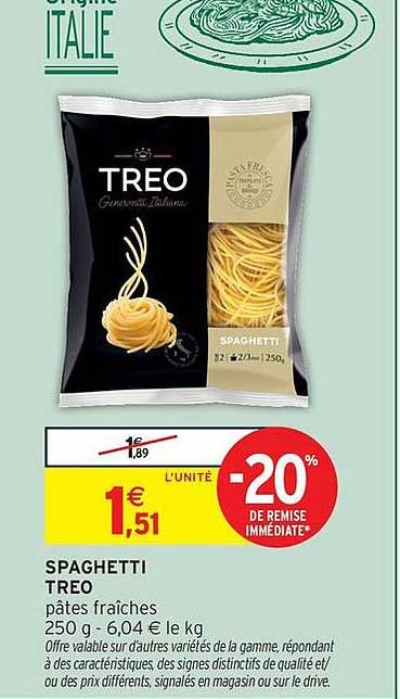 SPAGHETTI TREO pâtes fraîches 250 g