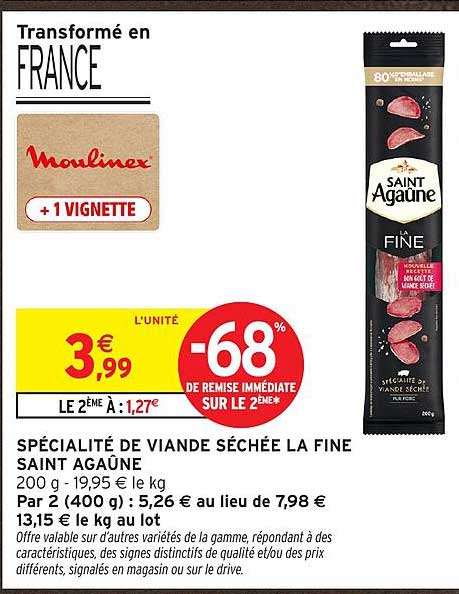 SPÉCIALITÉ DE VIANDE SÉCHÉE LA FINE SAINT AGAÜNE