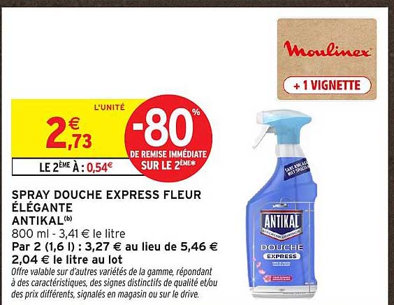 SPRAY DOUCHE EXPRESS FLEUR ÉLÉGANTE ANTIKAL (b)