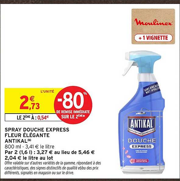 SPRAY DOUCHE EXPRESS FLEUR ÉLÉGANTE ANTIKAL(b)