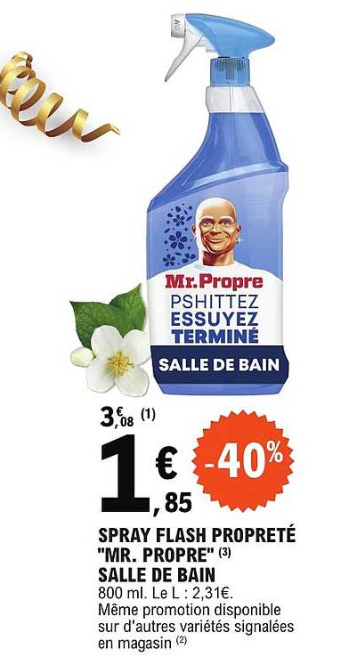 SPRAY FLASH PROPRETÉ "MR. PROPRE" SALLE DE BAIN