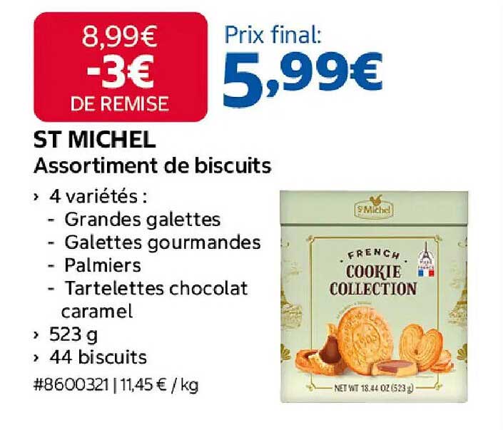 ST MICHEL Assortiment de biscuits