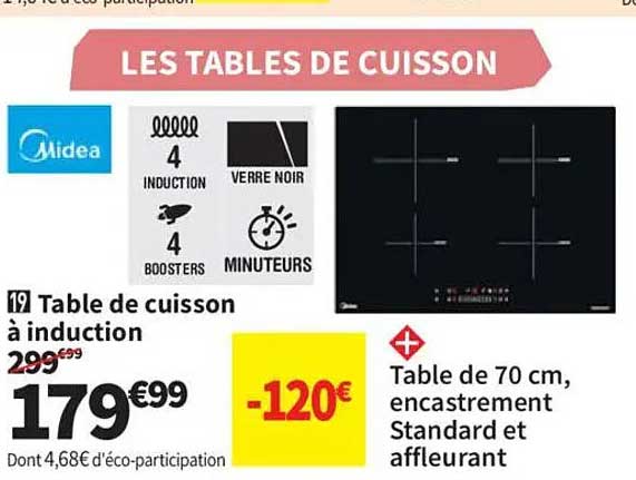 Table de cuisson à induction