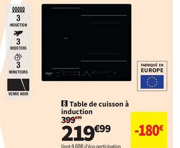 Table de cuisson à induction