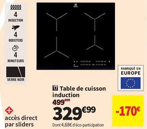 Table de cuisson induction