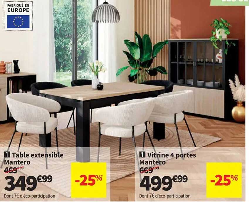 Table extensible Mantero