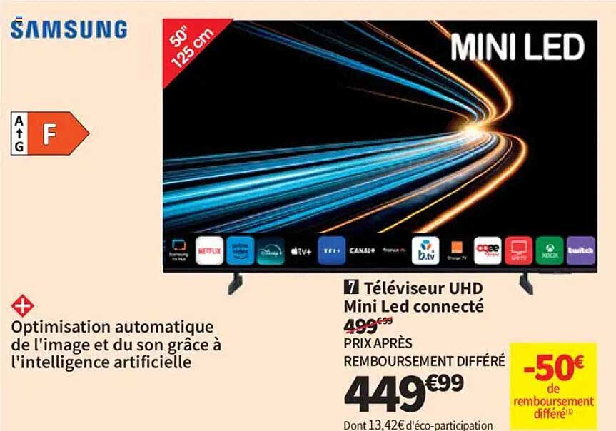 Téléviseur UHD Mini Led connecté