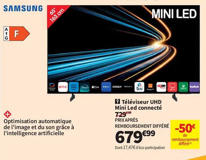 Téléviseur UHD Mini Led connecté