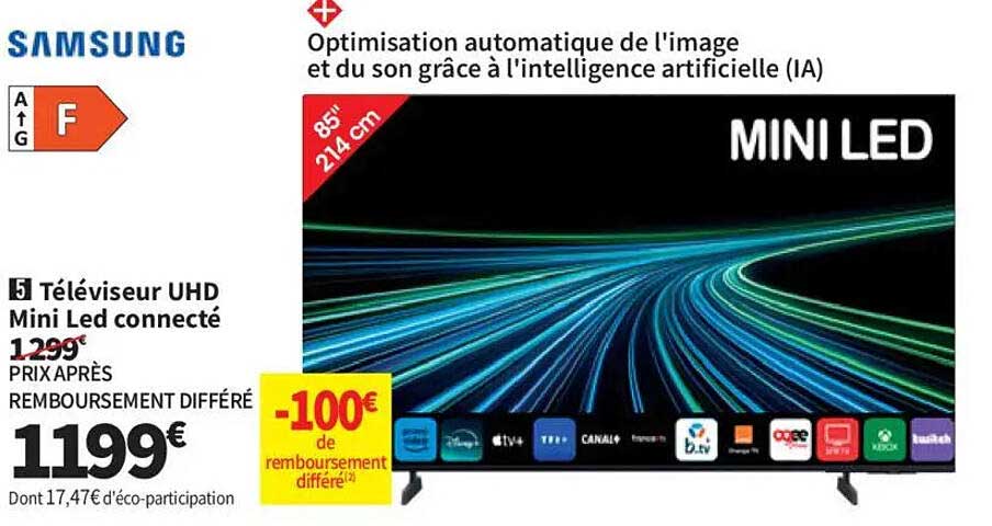 Téléviseur UHD Mini Led connecté
