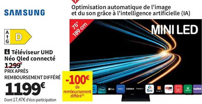 Téléviseur UHD Néo Qled connecté