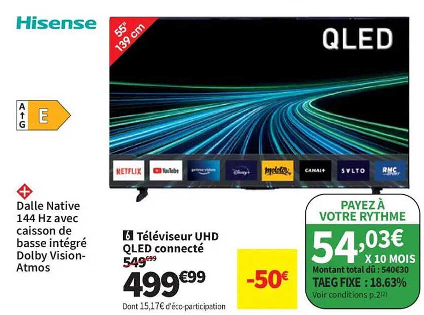 Téléviseur UHD QLED connecté