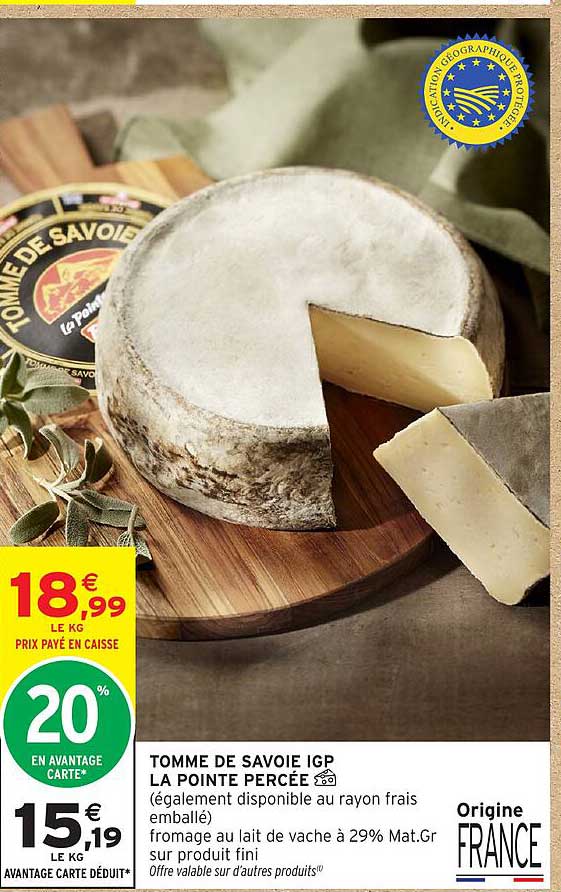 TOMME DE SAVOIE IGP LA POINTE PERCÉE