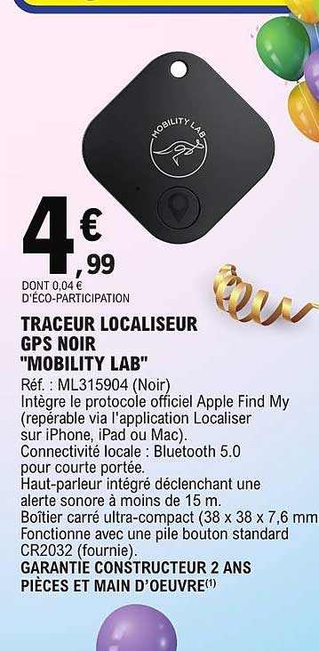 TRACEUR LOCALISEUR GPS NOIR "MOBILITY LAB"