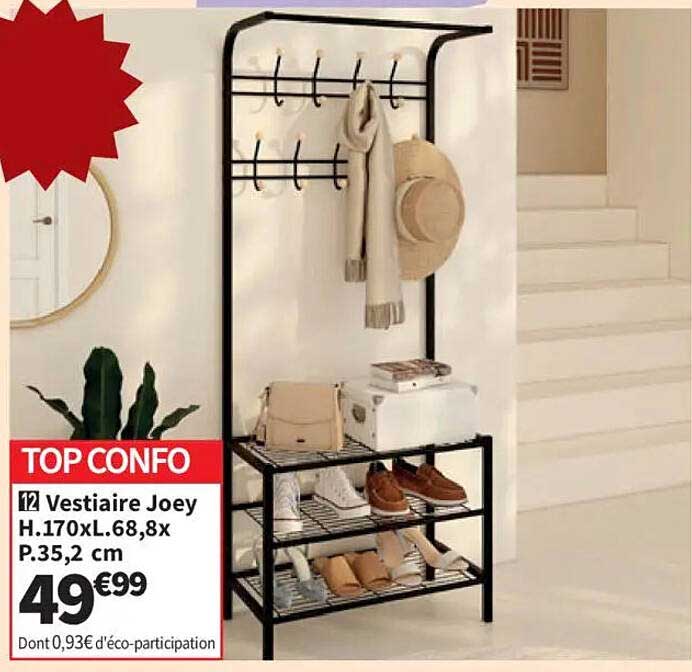 Vestiaire Joey H.170xL.68,8xP.35,2 cm