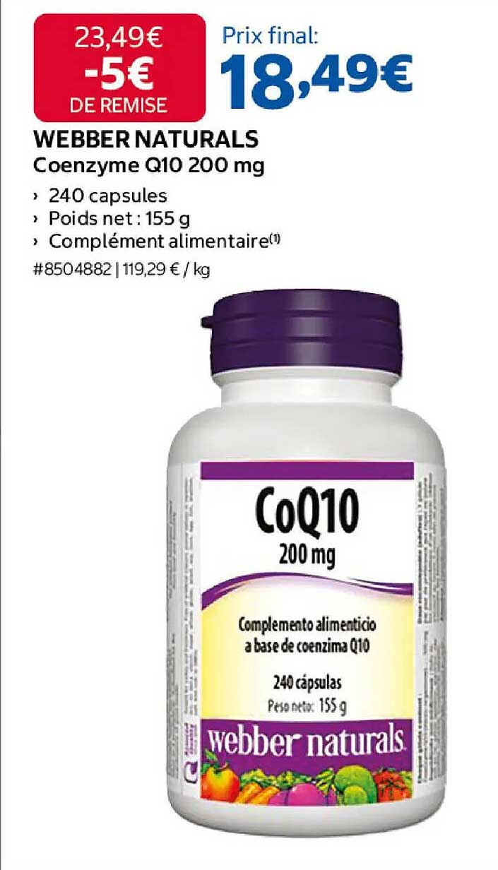 WEBBER NATURALS Coenzyme Q10 200 mg