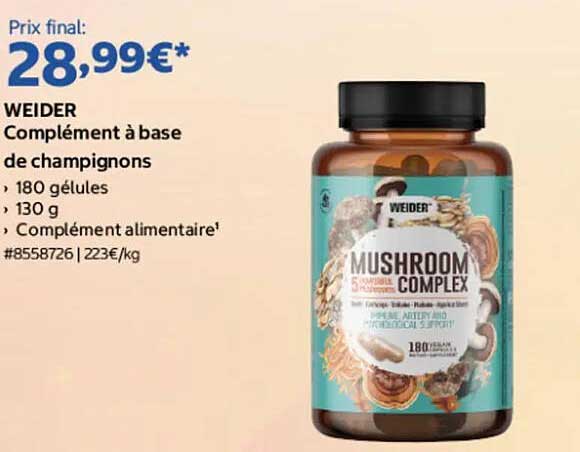WEIDER Complément à base de champignons