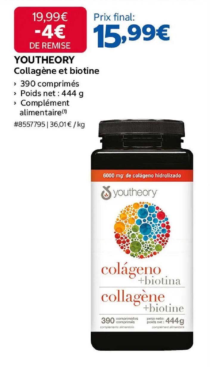 YOUTHEORY Collagène et biotine