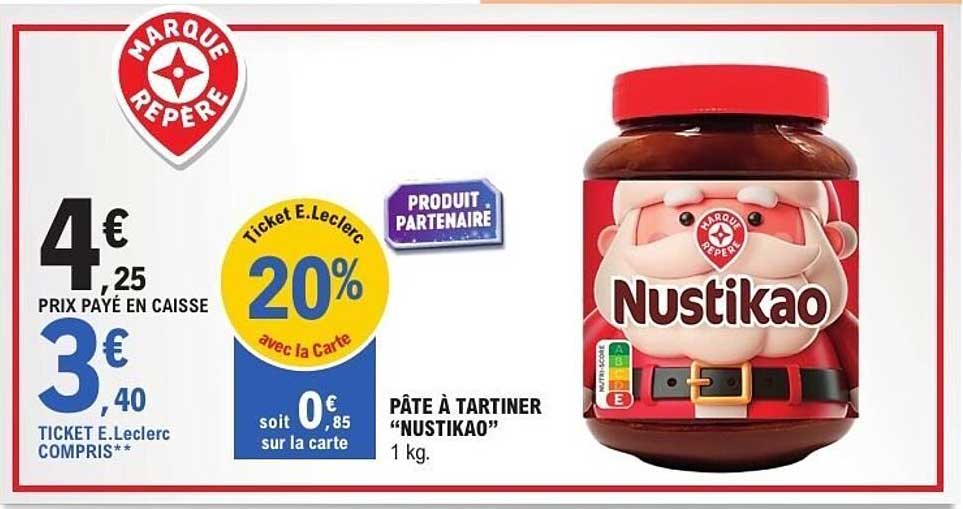 PÂTE À TARTINER "NUSTIKAO" 1 kg