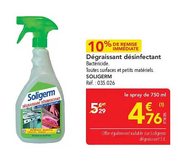 Dégraissant désinfectant