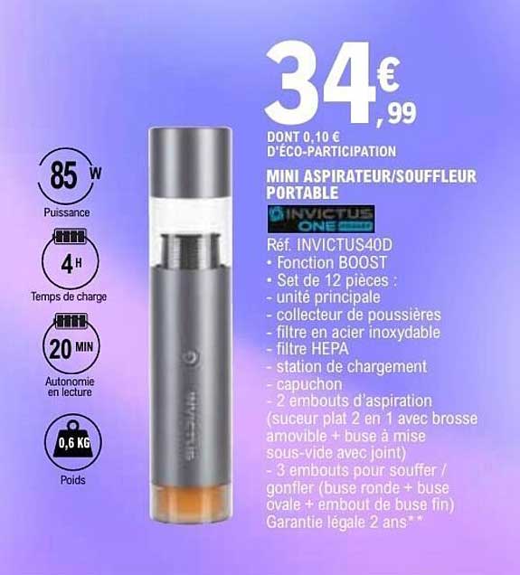 MINI ASPIRATEUR/SOUFFLEUR PORTABLE