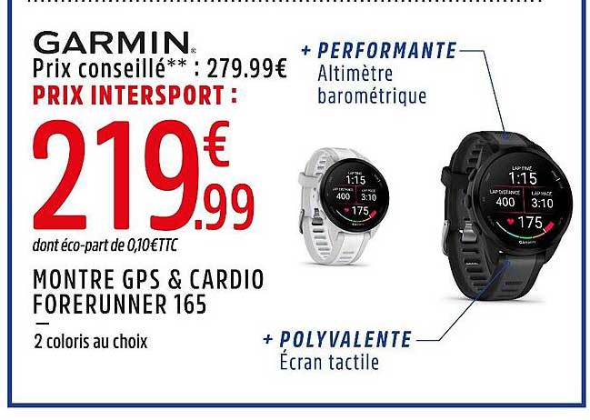MONTRE GPS & CARDIO FORERUNNER 165