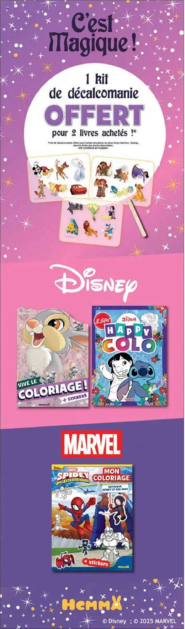 C'est Magique ! 1 kit de décalcomanie OFFERT pour 2 livres achetés !