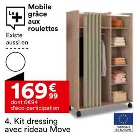 Kit dressing avec rideau Move