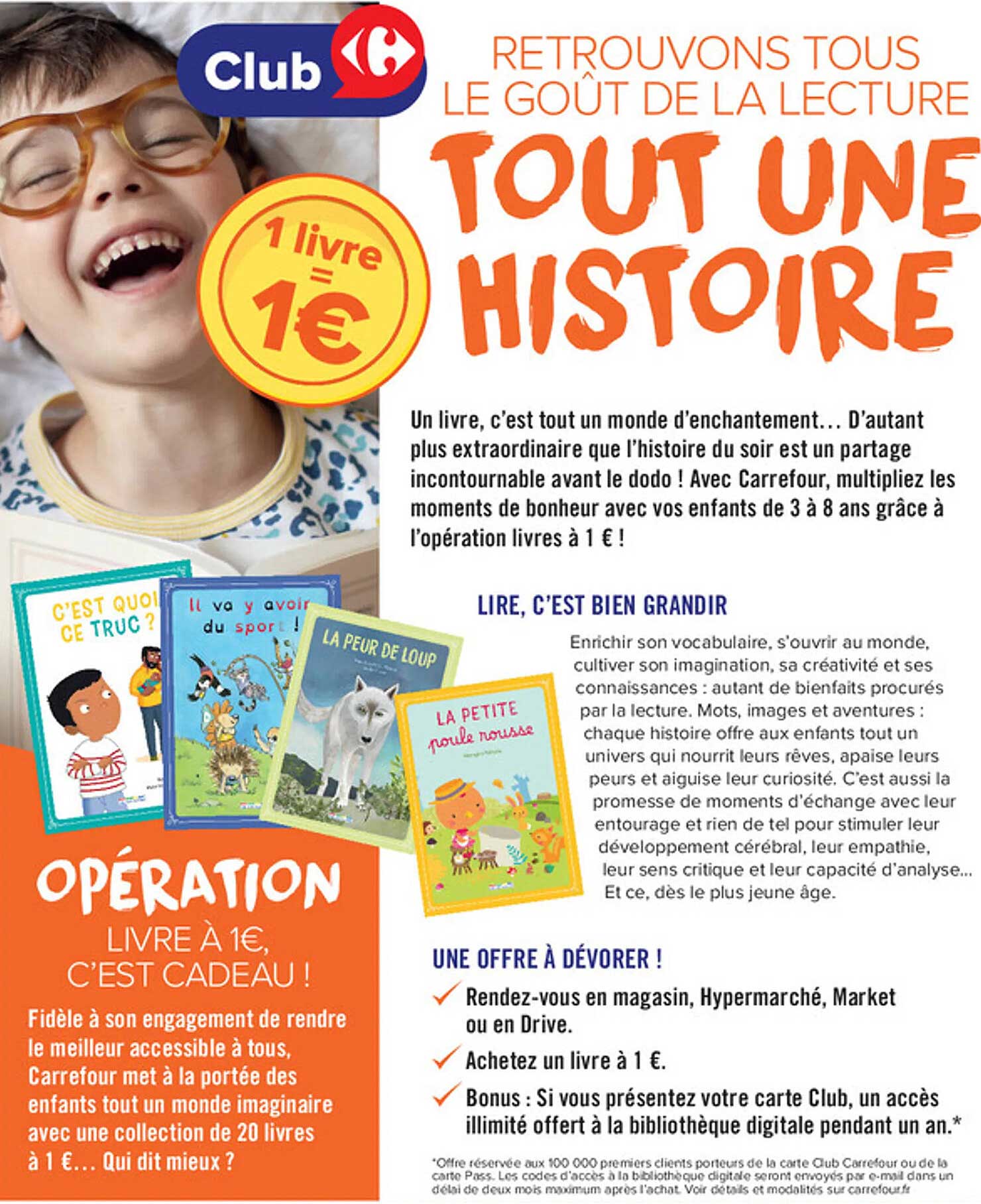 OPÉRATION LIVRE À 1€, C'EST CADEAU !