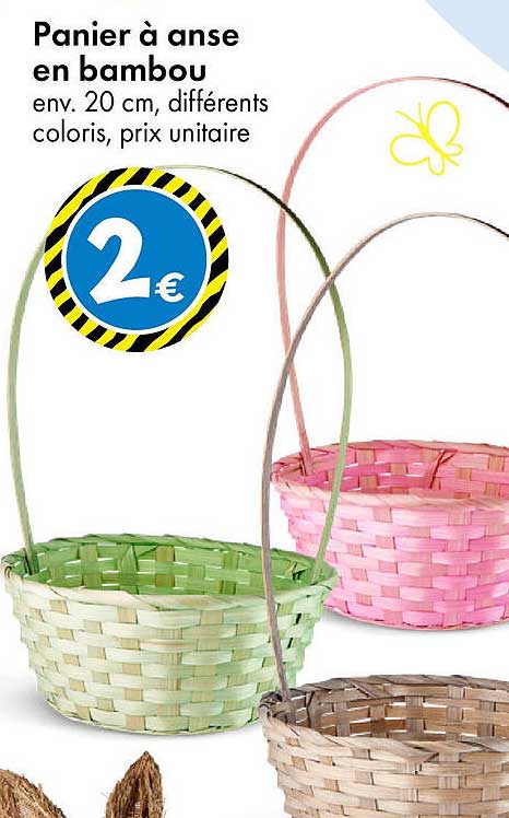 Panier à anse en bambou