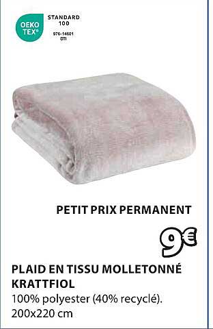 PLAID EN TISSU MOLLETTONNÉ KRATTFIOL