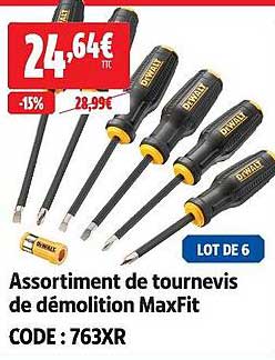 Assortiment de tournevis de démolition MaxFit