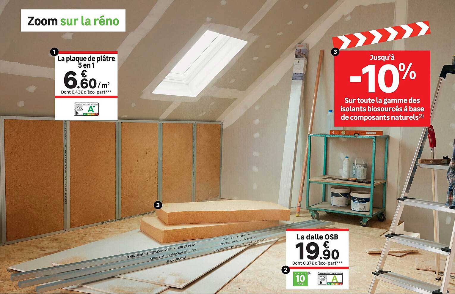 La plaque de plâtre 5 en 1