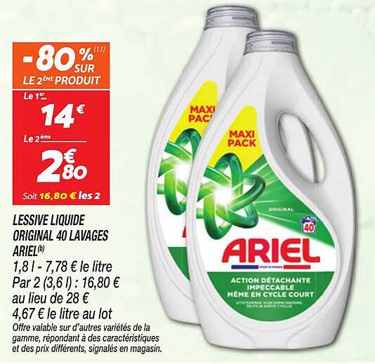 Ariel Pods Grandiose original x29 - Monoprix en ligne et offres