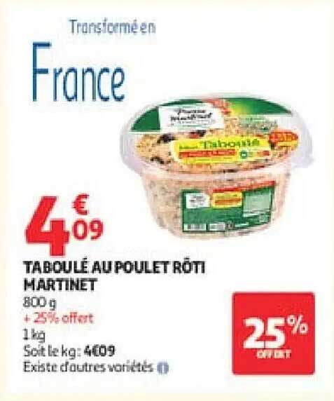 Promo Taboulé Poulet Rôti