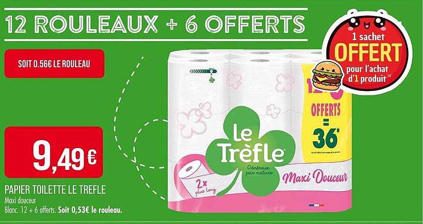 12 ROULEAUX + 6 OFFERTS