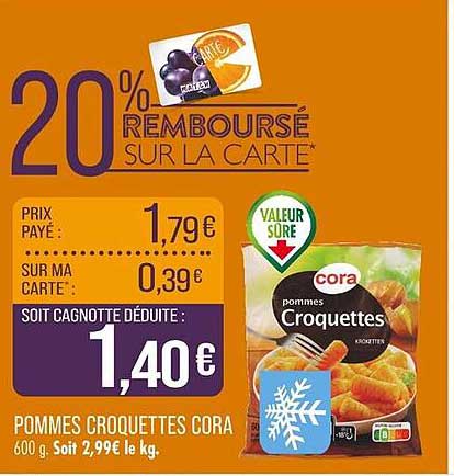 20% REMBOURSÉ SUR LA CARTE